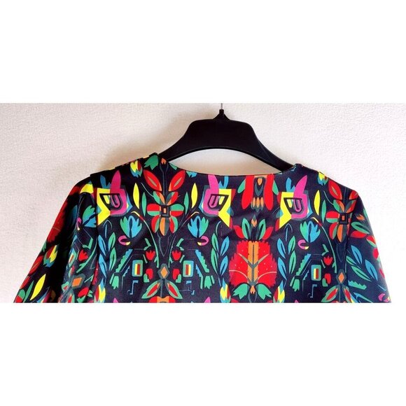 Southwestern Tribal Blazer Jacket XL Buenos Ninos 3/4 Sleeves Pockets Colorful - Picture 6 of 10
